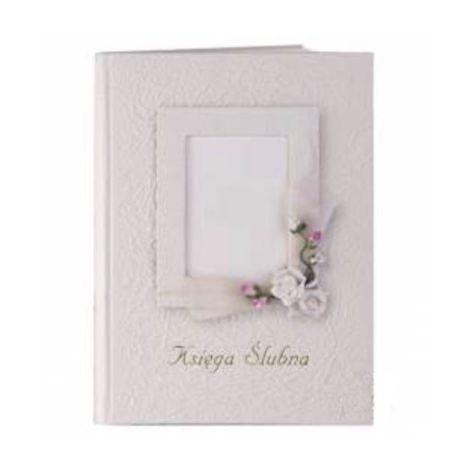 Księga Ślubna PartyDeco 21x30cm/32 Kremowa/Kwiaty